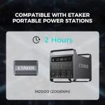 M2000 Portable Power Station 2008Wh Generator with Alternator Charger Fleet 1000 Set for Car and Solar Fast Charging Batteries sutible for Gasoline/Diesel Cars, Outdoor, RV Travel