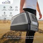 IceCove Air Conditioner with Add-on Battery 2500BTU Portable Car AC Unit, 250W Low Power Consumption, 25.5VDC, 2 Fan Speed, 3 Light Mode for Tent Camping RV Truck Van Life Home, Gray