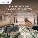 IceCove Air Conditioner with Add-on Battery 2500BTU Portable Car AC Unit, 250W Low Power Consumption, 25.5VDC, 2 Fan Speed, 3 Light Mode for Tent Camping RV Truck Van Life Home, Gray
