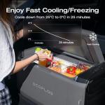 EF ECOFLOW GLACIER Classic 35L Portable Fridge Freezer with Battery, 43H Cooling Car Refrigerator, Battery Powered with App Control, 6 Charging Options, Fast&Quiet Electric Cooler for Camping, RV