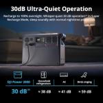 DJI Power 2000 Portable Power Station, Solar Generator with Panel, 2048Wh LFP Battery, 3000W Output, Car Power Outlet to SDC Power Cable, Car Charging, Camping, Road Trip, RV