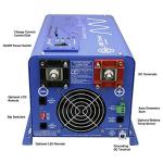 AIMS Power 3000 Watt / 9000 Watt Peak Pure Sine Inverter Charger 12 Volt DC to 120 Volt AC with LCD Remote