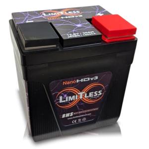 pkg Limitless Lithium Nano-HDv3 30AH Motorcycle/Power sports Battery with Charger