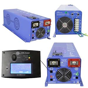 AIMS Power 4000 Watt / 12000 Watt Peak Pure Sine Inverter Charger 12 Volt DC to 120/240 Volt AC with LCD Remote