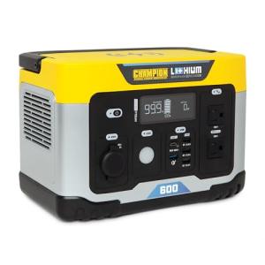 Champion Power Equipment 201189 579-Wh Power Station 1200/600-Watt Portable Lithium-Ion Battery Solar Generator