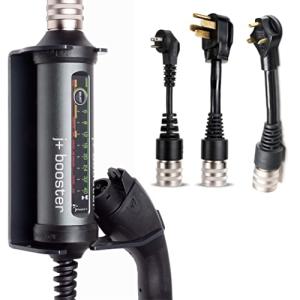 J+ Booster 2 Electric Vehicle EV Charger with TT-30 Adapter | Level 2 Portable 40 Amp Fast Charging Station for All EV's Home Indoors or Outdoors, ETL Certified, EVSE