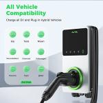 Autel Home Smart Electric Vehicle (EV) Charger up to 50Amp, 240V, Indoor/Outdoor Car Charging Station with Level 2, Wi-Fi and Bluetooth Enabled EVSE, 25-Foot Cable(Silver)