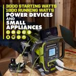 RYOBI 1800-Watt Power Station Battery Inverter Push Button Generator/Charger (Tool-Only)
