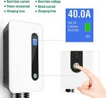 PRIMECOM 40 / 32Amp Smart Electric Vehicle EV Wall Charging Station - Level 2 EVSE- 220/240 Volt- 40/32 Amp Electric Car Charger, Plug-in 30 ft Wall-Charger (40AMP 30FT HARDWIRE)