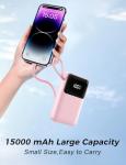 HELLEE 15000mAh Slim Charger with 4 Cables