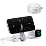 EF ECOFLOW Rapid Pro 3-in-1 Wireless Charger Stand, Qi2.2 35W Fast Portable Wireless Charger, Foldable Charging Station for iPhone 17/16/15/14, Apple Watch, AirPods (Not Power Bank),White