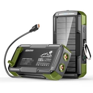 73200mAh Portable Solar Charger Power Bank - Green