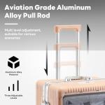 Wodtip 20-Inch Carry-On with USB Port & Cup Holder