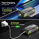 73200mAh Portable Solar Charger Power Bank - Green