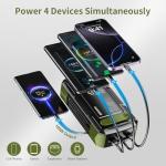 73200mAh Portable Solar Charger Power Bank - Green