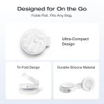 EF ECOFLOW Rapid Pro 3-in-1 Wireless Charger Stand, Qi2.2 35W Fast Portable Wireless Charger, Foldable Charging Station for iPhone 17/16/15/14, Apple Watch, AirPods (Not Power Bank),White