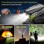 73200mAh Portable Solar Charger Power Bank - Green