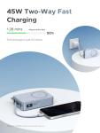 UGREEN MagFlow 20000mAh Magnetic Power Bank for MagSafe with Built-in Cable, High-Capacity Qi2 25W Certified Wireless Charging and 45W PD Fast Charging, Portable Charger for iPhone 17 Pro Max/16/15/14
