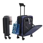 22-Inch Foldable Expandable Carry-On Spinner – Lightweight Airline-Approved Hardside Suitcase with USB Charging Port, TSA Lock, Laptop Sleeve, Bag Hook, Cup Holder, Phone Holder 22x14x9
