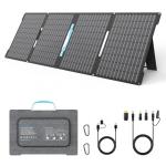 E-POWO 60W Portable Solar Panels Chargers with USB-C, USB-A and DC Outputs Foldable IP67 Waterproof Solar Panel for Camping,Power Emergency for Small Power Station,Phones, Power Banks