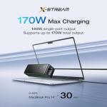 EF ECOFLOW Rapid Power Bank 25,000mAh, 170W Portable Charger with Dual 140W USB-C Ports for Multi-Device Charging, Smart TFT Screen, Compatible with iPhone 17/16/15/14, Samsung, Laptop (Green)