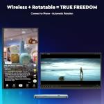 ZSCMALLS Battery Wireless Portable Monitor, 8000mAh 15.6" 1080P IPS USB-C/HDMI Second Screen, Built-in Speakers, Support AirPlay/Miracast for Laptop/Phone/Tablet/Switch/Xbox