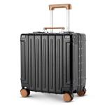 18 Inch Carry On Luggage Suitcase Locks TSA Approved Hardside Lightweight Suitcase with Cup Holder TSA Lock Carry On Luggage with USB Port Phone Holder Suitcases with 360° 8 Double Spinner Wheels