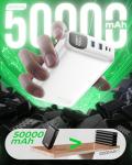 OHOVIV Portable Charger 50000mAh Power Bank - 22.5W Fast Charging External Battery Pack,USB-C Portable Phone Charger for iPhone 17/16/15/14/13 Pro Android Samsung, for Travel Camping Essential-White