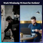 ZSCMALLS Battery Wireless Portable Monitor, 8000mAh 15.6" 1080P IPS USB-C/HDMI Second Screen, Built-in Speakers, Support AirPlay/Miracast for Laptop/Phone/Tablet/Switch/Xbox