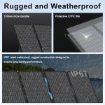 E-POWO 60W Portable Solar Panels Chargers with USB-C, USB-A and DC Outputs Foldable IP67 Waterproof Solar Panel for Camping,Power Emergency for Small Power Station,Phones, Power Banks