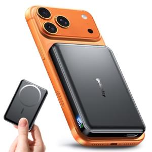 golioklsy for Magsafe Portable Charger,10000mAh Power Bank with Type-C 20W PD Fast Charging, Lightweight and Slim, LED Display for Magsafe Battery Pack for iPhone 17/16/15/14 All Series, Black