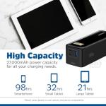 Energizer Power Bank 27000mAh with PD 140W USB-C Outputs Fast Charging Battery Pack USB-A 30W with Intelligent Digital LCD Display for Laptop, Tablet, Smartphone and etc_XP27000PD