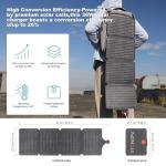 EYONGPV 36W Portable Foldable Solar Panel & Solar Charger with Croc-Eye USB-C PD Fast Charging Output, IP67 Waterproof Compact Solar Charger for Phones, Power Banks, Camping, Hiking, Backpacking