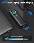 AsperX Laptop Power Bank, 165W 20,000mAh, Retractable Cables, Aluminum Alloy Unibody Portable Charger Power Bank, Battery Bank for MacBook Pro/Air/iPhone 17/iPad Pro/S25 Ultra/Dell/HP(TSA-Approved)