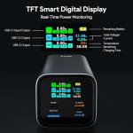 Minthouz 140W 27000mAh Laptop Power Bank, TSA Compliant Fly Friendly (99.9Wh < 100Wh), Extra USB-C Cables, TFT Smart Display, Laptop Portable Charger for iPhone 17/16/15 Pro Max, MacBook, Dell, HP