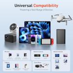 Paopaoyu Laptop Power Bank with 120W AC Outlet, 98Wh/27000mAh Portable Charger 65W PD USB C Fast Charging Laptop Battery Bank for iPhone Series, MacBook, Dell, Samsung and More