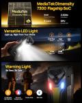 Ulefone Armor 34 Pro 5G Rugged Phone Unlocked with 150 Lumens Projector, 32GB+512GB ROM/2TB, 25500mAh 66W, Android 15, 6.95" 120Hz, 64MP+50MP+50MP 32MP, 1100LM LED Light/Waterproof/NFC/Widevine L1