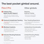 Insta360 Flow 2 Pro Mic Bundle White - Foldable AI Phone Gimbal, Track in 200+ iOS Apps, Multi-Person & 360 Pan Tracking, Built-in Tripod/Selfie Stick, iPhone/Android Stabilizer