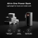 EF ECOFLOW RAPID Pro 3-in-1 Power Bank, 10,000mAh Battery Pack with 67W Foldable AC Plug, Detachable USB-C Cable, 45W Fast Recharging, LCD Display, Compatible with Phone 17/16/15/14, Laptops, and More