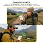 MeshPocket 5000mAh Qi2 Magnetic Power Bank 20W Wired Fast Charge 15W Wireless Charge Integrated nRF52840 SX1262 Supports 915MHz LoRa Bluetooth 5.0 with E-Ink Display Compatible with Meshtastic(Yellow)