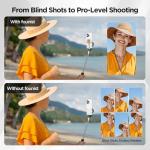 BrexLink × Founist Phone Vlog Selfie Monitor Screen, AMOLED Display, Plug and Play, No App Needed, Fully Unlock iPhone Rear Camera for Vlogging and Live Streaming, Only for iPhone 15 and Newer