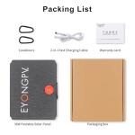 EYONGPV 36W Portable Foldable Solar Panel & Solar Charger with Croc-Eye USB-C PD Fast Charging Output, IP67 Waterproof Compact Solar Charger for Phones, Power Banks, Camping, Hiking, Backpacking