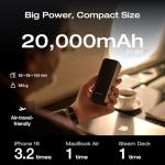 EF ECOFLOW Rapid Pro Power Bank 20000mAh, 230W Max Output with 100W Built-in Cable, 4-Port Portable Charger, Up to 120W Charging Power, Compatible with iPhone 17/16/15/14, Samsung, Laptop and More