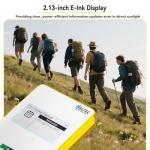 MeshPocket 5000mAh Qi2 Magnetic Power Bank 20W Wired Fast Charge 15W Wireless Charge Integrated nRF52840 SX1262 Supports 915MHz LoRa Bluetooth 5.0 with E-Ink Display Compatible with Meshtastic(Yellow)