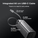 EF ECOFLOW Rapid Pro Power Bank 20000mAh, 230W Max Output with 100W Built-in Cable, 4-Port Portable Charger, Up to 120W Charging Power, Compatible with iPhone 17/16/15/14, Samsung, Laptop and More