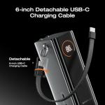 EF ECOFLOW RAPID Pro 3-in-1 Power Bank, 10,000mAh Battery Pack with 67W Foldable AC Plug, Detachable USB-C Cable, 45W Fast Recharging, LCD Display, Compatible with Phone 17/16/15/14, Laptops, and More