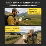 MeshPocket Qi2 Magnetic Charging Power Bank Meshtastic Powered 10000mAh 15W Wireless Fast Charging with BLE LoRa Remote Communication for iPhone Android (HT-298B-Yellow)