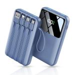 Power Bank, 15000mAh Portable Charger with Built in Cable, 22.5W Fast Charging, 6 Outputs, Slim Travel Essential Battery Pack with LED Display, Compatible with iPhone 16/15/14/13, Samsung, iPad, etc