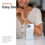 ShiftCam SnapGrip Pro - Mobile Battery Grip with Wireless Shutter Button - Magnetic Mount Snaps on to Any Phone - Built in Powerbank with Qi 2 Wireless Charging - Tabletop Dock (Stone)