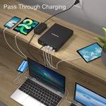 Krisdonia Portable Charger, PD 100W USB C Power Bank 64000mAh Fast Charging External Battery Pack with Dual USB-C PD (100W&65W) & 4 USB-A (QC3.0 18W) for Type-C Laptops, MacBook Pros, XPS, iPad Pro